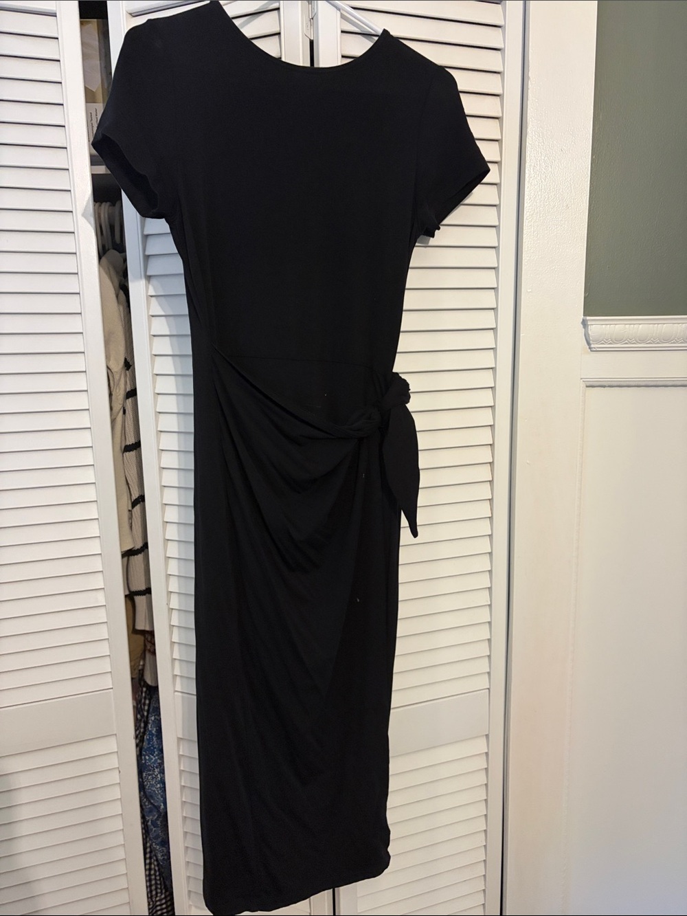 a new day Black Midi Dress with Side Knot